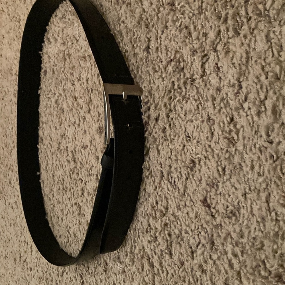 Murano Men's Black Leather Belt